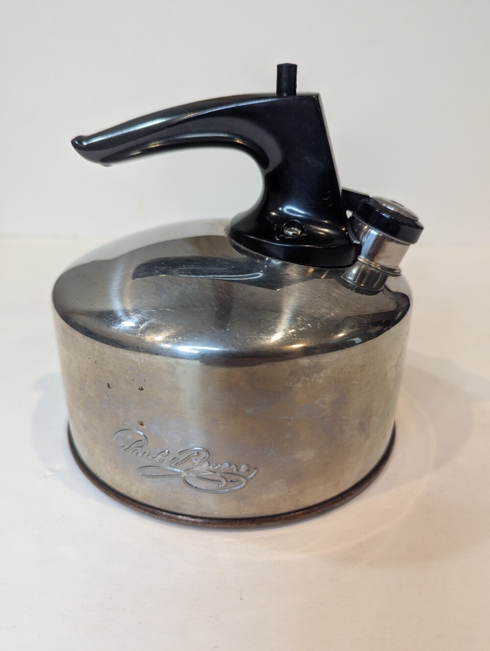 Paul Revere Ware1801  Vintage Small Whistling Teapot Kettle Copper Bottom